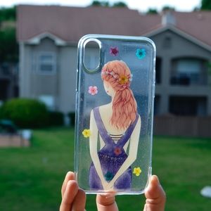 Real Flower Hand Made Cover for I Phone X/Xs